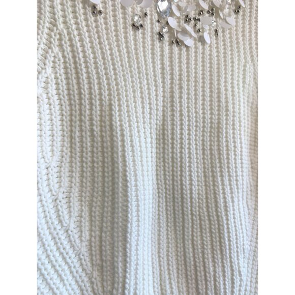 H&M Women Cut out Sweater Sleeveless Vest White Size Small:Good as New - Picture 4 of 7